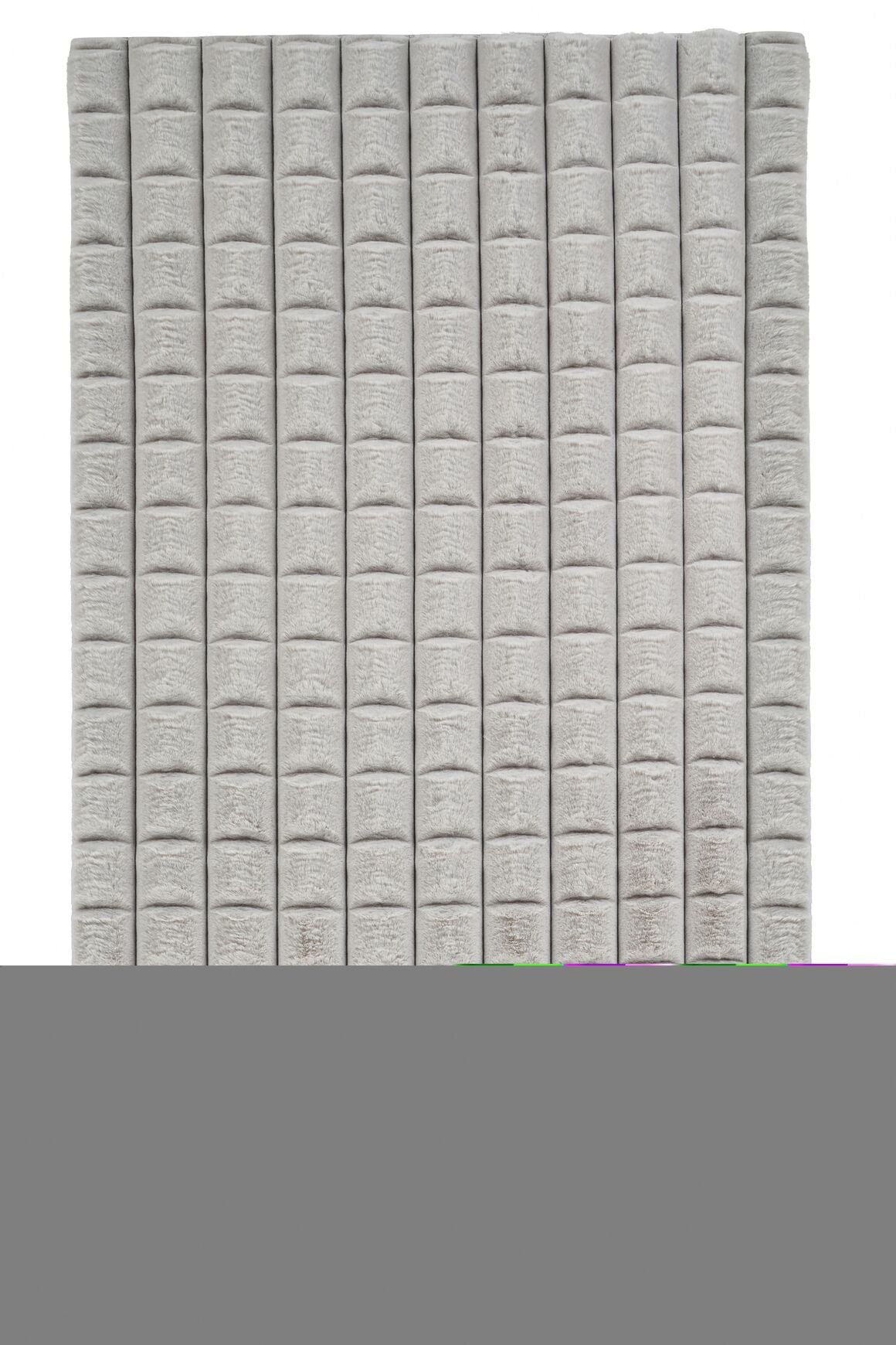 Diamante 7005 Gri -Yumuşak Peluş Halı | Kaymaz Yıkanabilir Halı